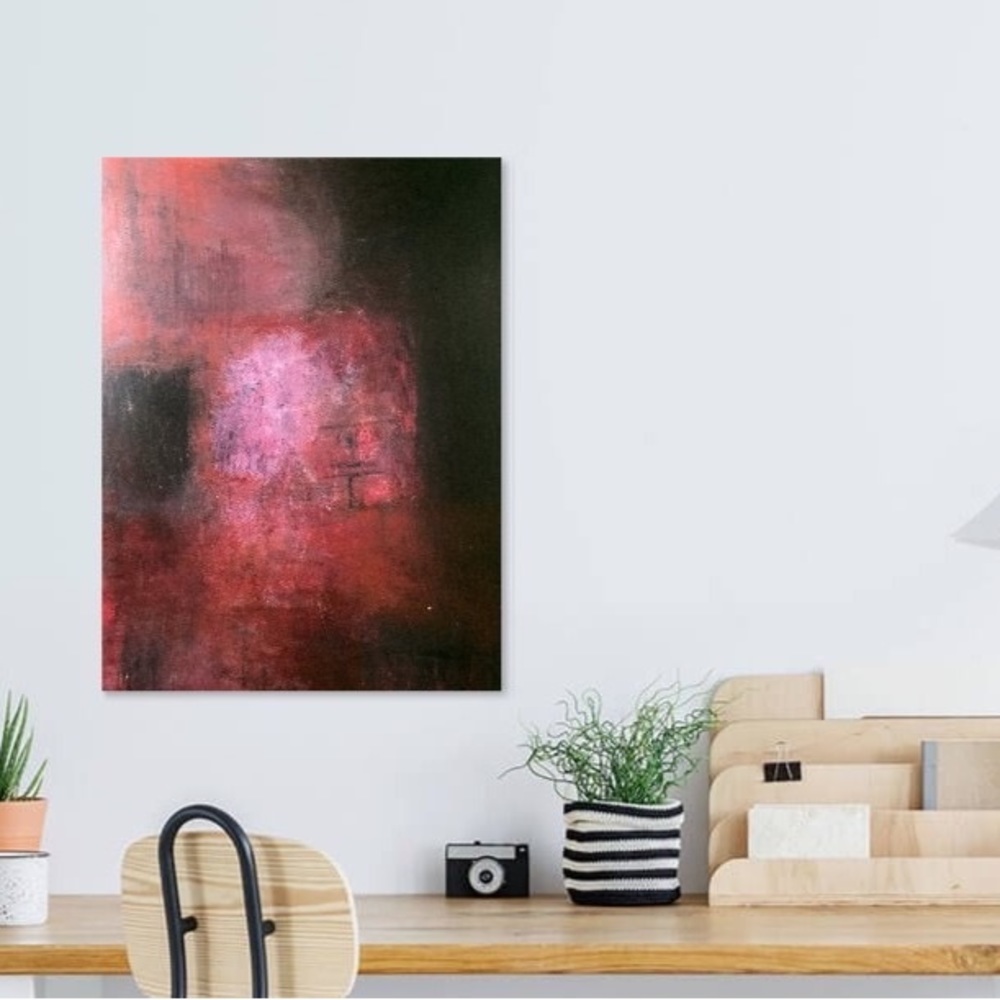 NWOT Abstract Painting Acrylic Painting Original Painting A3 size Unframed - Picture 1 of 2